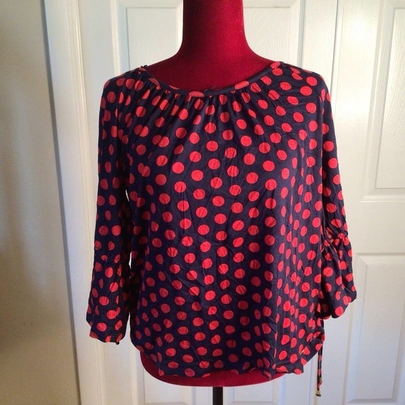 Micheal  Kors Medium Polka Dot Blouse/top - Picture 1 of 7